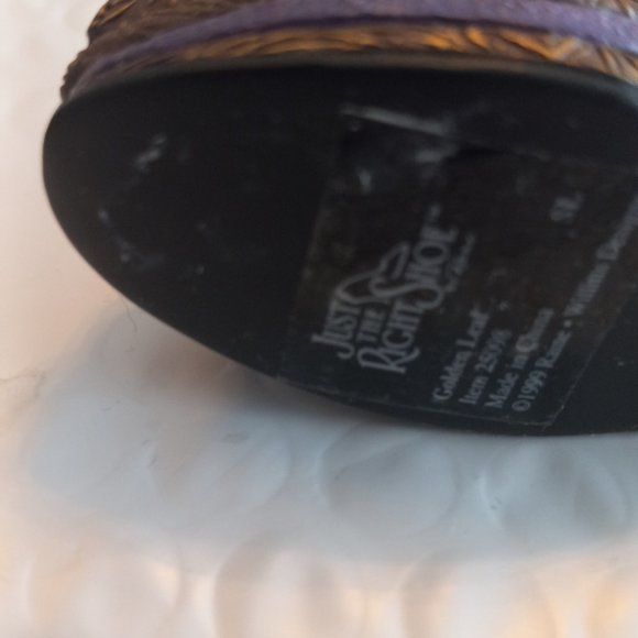 Just The Right Shoe By Raine Golden Leaf Mini Figurine 25098 - Picture 7 of 9